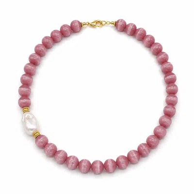 La Pluie Jewellery Women's Gold / Grey / White Rosalba Necklace In Gold/grey/white