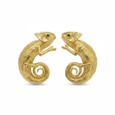 La Pluie Jewellery Women's Gold Metis Earrings In Orange