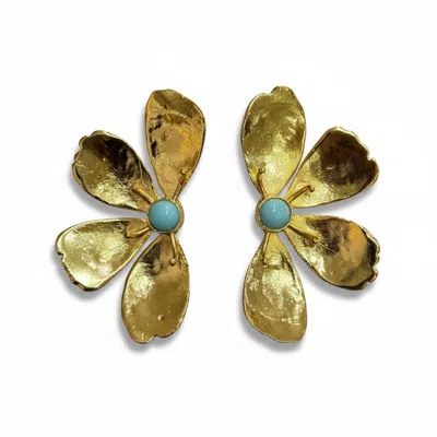 La Pluie Jewellery Women's Gold Thalia Earrings