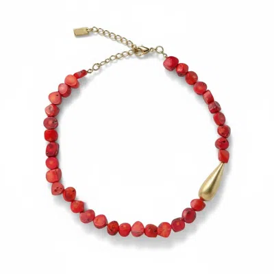 La Pluie Jewellery Women's Red Goccia Necklace