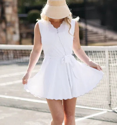 La Point The Charlotte Pickleball Mini Dress In White
