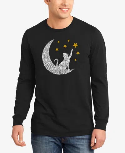 La Pop Art Cat Moon In Black