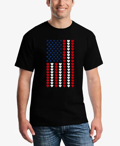 La Pop Art Heart Flag In Black