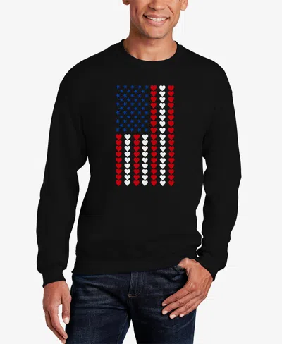 La Pop Art Heart Flag In Black