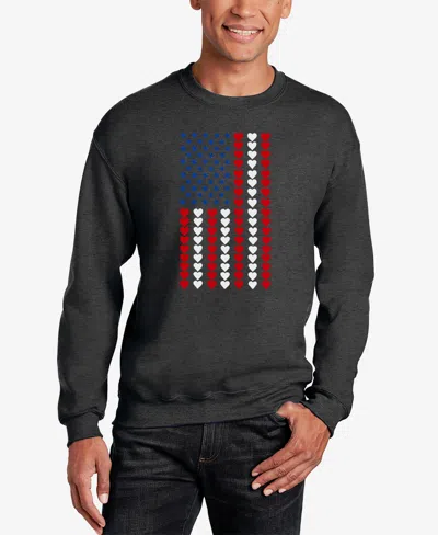 La Pop Art Heart Flag In Dark Grey