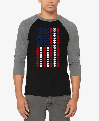 La Pop Art Heart Flag In Grey,black