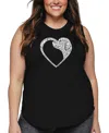 La Pop Art Plus Size Have Yourself A Merry Little Christmas Word Art Tank Top In Black