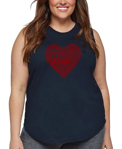 LA POP ART LE POP ART PLUS SIZE LOVE YOURSELF WORD ART TANK TOP