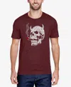 La Pop Art Men's 7 Deadly Sins Skull Premium Blend Word Art T-shirt In Burgundy