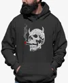 La Pop Art Men's 7 Deadly Sins Skull Word Art Hooded Sweatshirt In Dark Grey