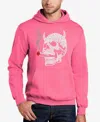 La Pop Art Men's 7 Deadly Sins Skull Word Art Hooded Sweatshirt In Pink