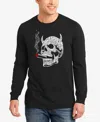 La Pop Art Men's 7 Deadly Sins Skull Word Art Long Sleeve T-shirt In Black