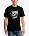 La Pop Art Men's 7 Deadly Sins Skull Word Art T-shirt In Black