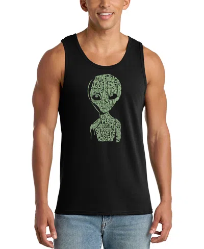 La Pop Art Men's Alien Head Graphic Tank Top In Brown