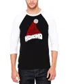 La Pop Art Men's All I Want For Christmas Is You Raglan Baseball Word Art T-shirt In Black,white