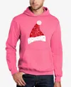 La Pop Art Men's All I Want For Christmas Is You Word Art Hooded Sweatshirt In Pink