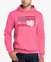 La Pop Art Men's America Rocks Word Art Hooded Sweatshirt