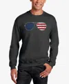 La Pop Art Men's Americana Sunglasses Word Art Crewneck Sweatshirt