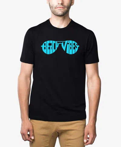 La Pop Art Men's Beach Vibes Premium Blend Word Art T-shirt