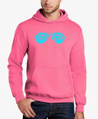 La Pop Art Men's Beach Vibes Word Art Hooded Sweatshirt
