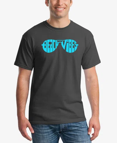 La Pop Art Men's Beach Vibes Word Art T-shirt