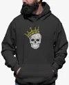 La Pop Art Men's Brooklyn Crown Word Art Hooded Sweatshirt In Gray