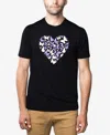 La Pop Art Men's Butterfly Heart Premium Blend Word Art T-shirt