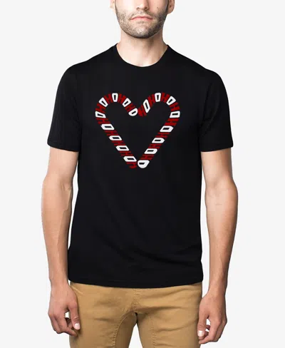La Pop Art Men's Candy Canes Premium Blend Word Art T-shirt