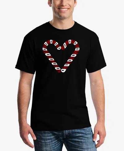 La Pop Art Men's Candy Canes Word Art T-shirt