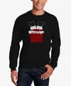 La Pop Art Men's Chimney Santa Word Art Crewneck Sweatshirt
