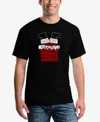 La Pop Art Men's Chimney Santa Word Art T-shirt
