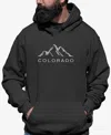 La Pop Art Men's Colorado Ski Towns Word Art Long Sleeve Hooded Sweatshirt In Dark Gray