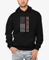 La Pop Art Men's Cross Flag Word Art Hooded Sweatshirt