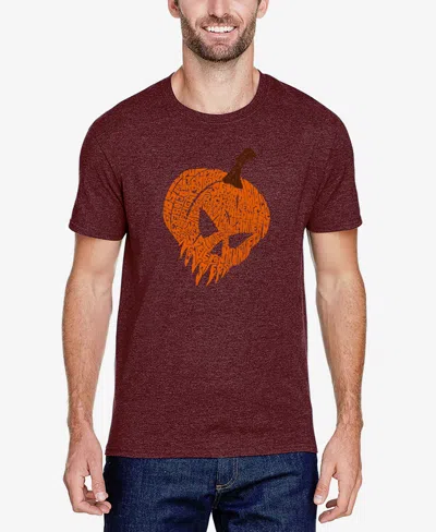 La Pop Art Men's Evil Pumpkin Premium Blend Word Art T-shirt