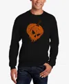 La Pop Art Men's Evil Pumpkin Word Art Crewneck Sweatshirt