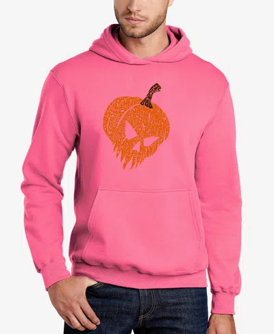 La Pop Art Men's Evil Pumpkin Word Art Hooded Sweatshirt