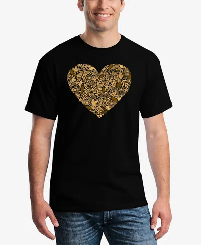 La Pop Art Men's Fall Vibes Word Art T-shirt In Black