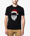 La Pop Art Men's Feliz Navidad Santa Claus Premium Blend Word Art T-shirt In Black