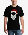 La Pop Art Men's Feliz Navidad Santa Claus Premium Blend Word Art T-shirt In Black