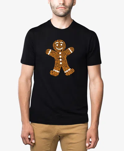 La Pop Art Men's Gingerbread Premium Blend Word Art T-shirt