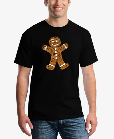 La Pop Art Men's Gingerbread Word Art T-shirt