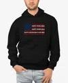 La Pop Art Men's Happy 4th Of July Word Art Hooded Sweatshirt