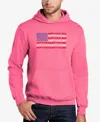 La Pop Art Men's Happy 4th Of July Word Art Hooded Sweatshirt