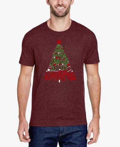 La Pop Art Men's Have Yourself A Merry Little Christmas Premium Blend Word Art T-shirt In Burgundy