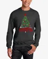 La Pop Art Men's Have Yourself A Merry Little Christmas Word Art Crewneck Sweatshirt In Dark Grey