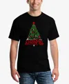 La Pop Art Men's Have Yourself A Merry Little Christmas Word Art T-shirt In Black