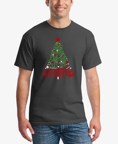 La Pop Art Men's Have Yourself A Merry Little Christmas Word Art T-shirt In Dark Grey