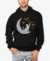 La Pop Art Men's Lunar Bats Word Art Hooded Sweatshirt In Black
