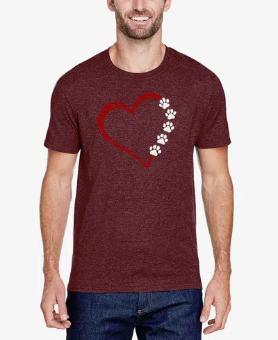 La Pop Art Men's Meow Heart Premium Blend Word Art T-shirt