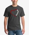 La Pop Art Men's Meow Heart Word Art T-shirt